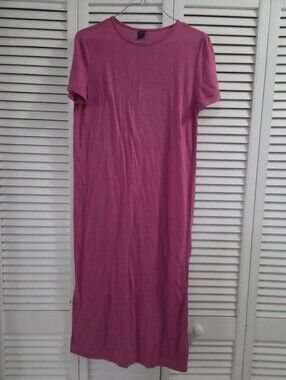 SHEIN Fuchsia Crew Neck Maxi Dress